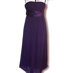 LIKE NEW - Long Strapless Purple Dress
